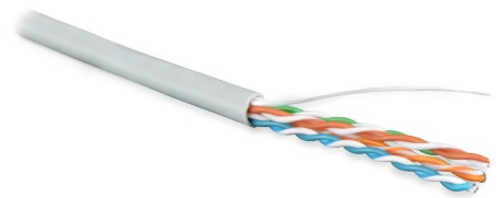 UUTP4-C5E-S24-IN-LSZH-GY-305 (305 м)  кабель витая пара, неэкранированная U/UTP, категория 5e, 4 пары (24 AWG), одножильный(solid), LSZH, нг(С)-HF, -20градC – +75градC, серый - гарантия:15 лет компонентная, 25 лет системная Hyperline