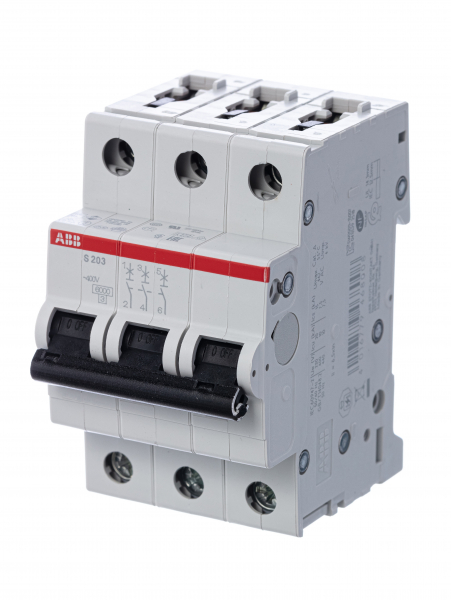Автоматический выключатель ABB 3P 40А характеристика C 6кА S203 C40 2CDS253001R0404