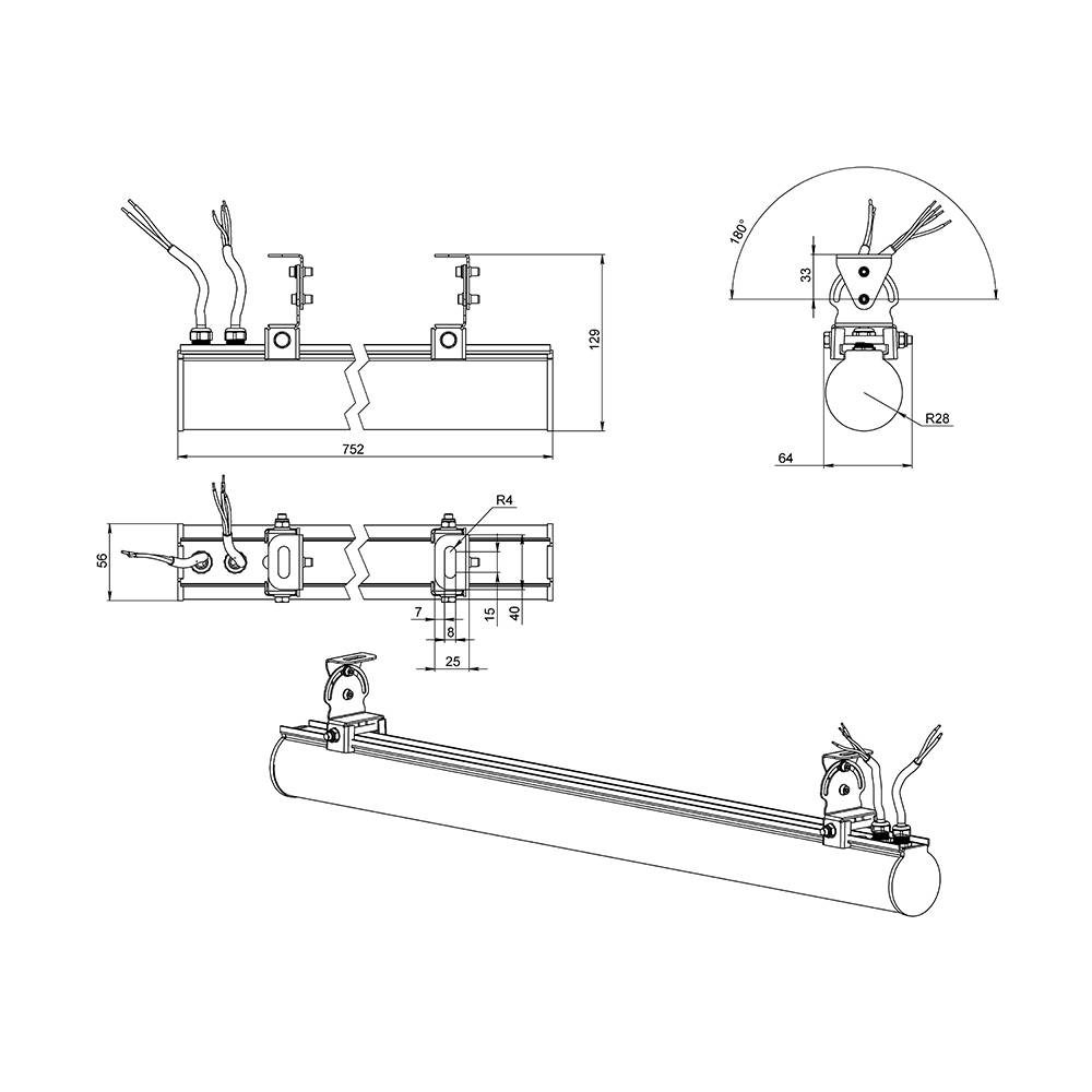 Квантум 11 750мм RGB DMX-SPI