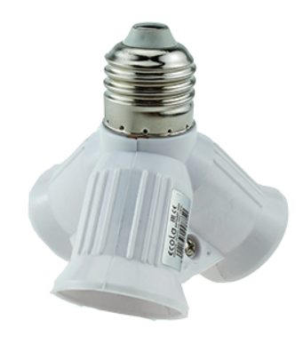 Ecola base Переходник с цоколя E27 на 3хE27 Белый /A7W37WEAY/