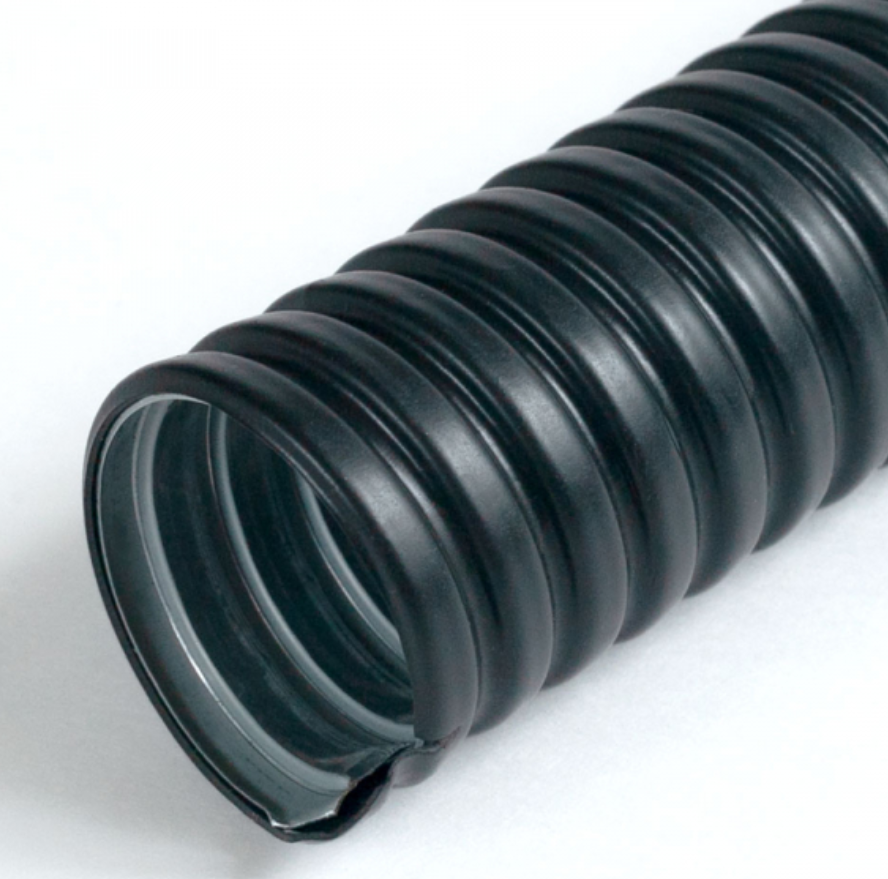 Металлорукав в ПВХ-изоляции МРПИнг   8 черный /без протяжки/ Строитель (кратно 100)