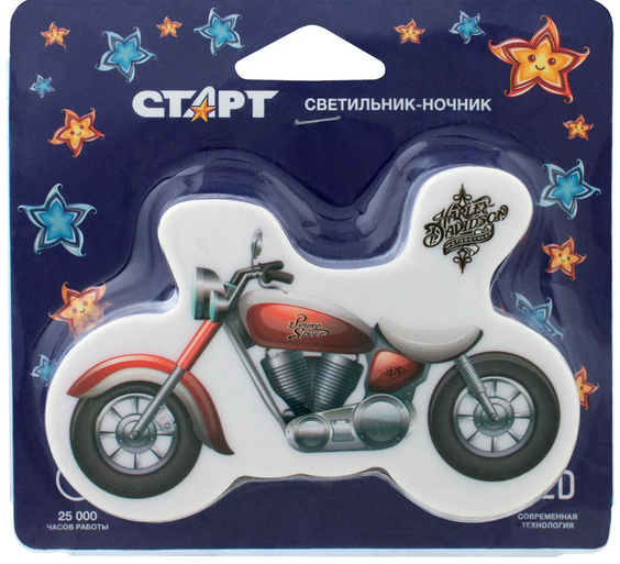 Светильник  СТАРТ  NL 3LED Мотоцикл красный