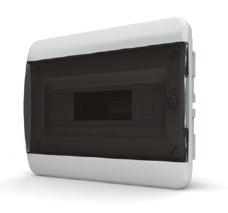 Щит встраиваемый 12 мод. IP41, прозрачная черная дверца BVK 40-12-3 Tekfor