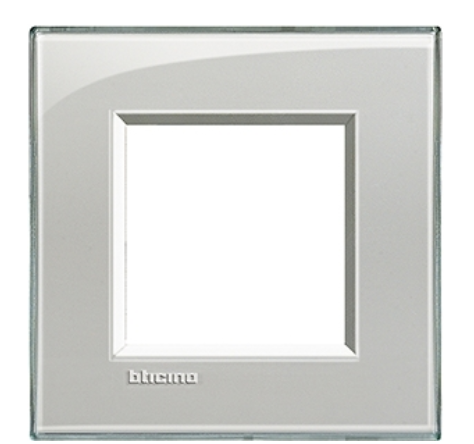 Bticino LNA4802KG Livinglight Рамка прямоугольная, 1 пост, цвет Серое небо