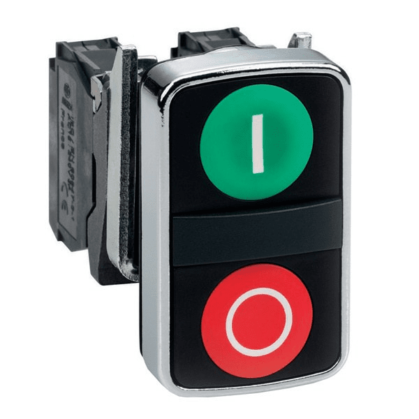 Кнопка Schneider Electric  XB4BL73415  22мм двойная с маркировкой  .