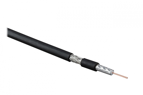 COAX-RG6-LSZH-500 Кабель коаксиальный RG-6, 75 Ом (ТВ, SAT, CATV), жила - 18 AWG, общий диаметр 6.9мм, LSZH (бухта 500 м) Hyperline