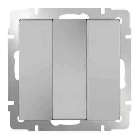 Werkel Серебряный Выключатель Механизм 3-клавишный WL06-SW-3G a033751 /W1130006/ a051503
