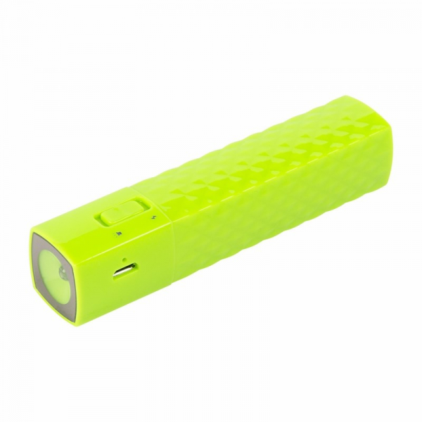 Портативное зарядное устройство Power Bank 2000  mAh c фонариком USB PROconnect (ЦВЕТ ЗЕЛЕНЫЙ) 30-0210-6