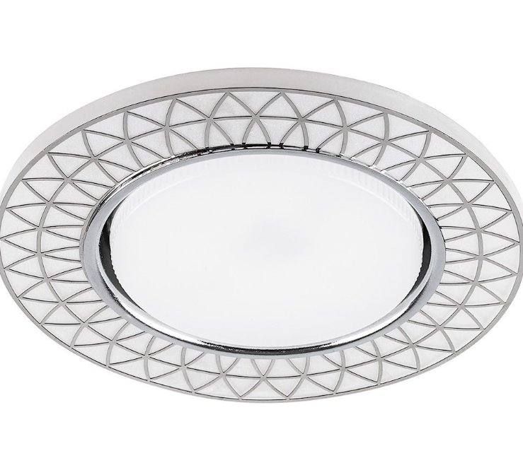 Светильник точечный Feron CD9914 20LED*2835 SMD 4000K, 15W GX53, без лампы, матовый белый, хром