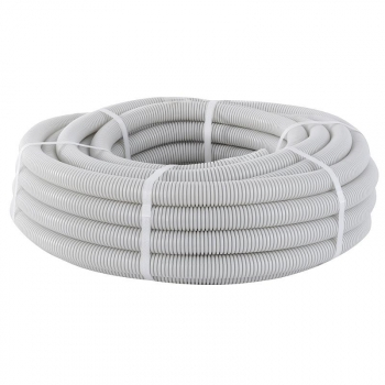 Труба ПВХ гофр. пр. 16мм белая легкая (100м) EKF Plast (кратно 100)