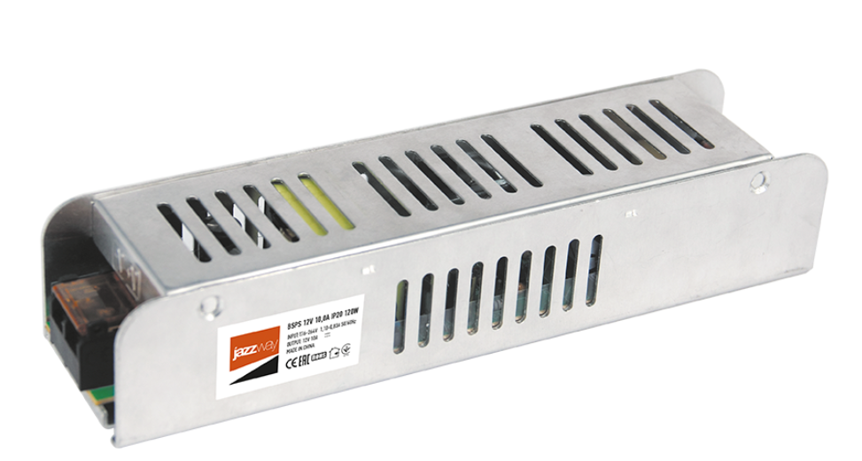 Драйвер Jazzway 12V 120Вт IP20 235х58х23 BSPS  12V10A 1 год.гарантии