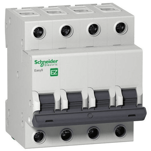 Автоматический выключатель Schneider Electric 4P 16А характеристика C 4,5кА Easy9 EZ9F34416