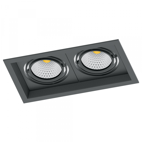 FERON AL202, 2x12W, 2160 Lm, 4000К, 35 градусов, черный