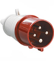 Вилка кабельная TDM 024 3Р+РЕ 32А 380В IP44