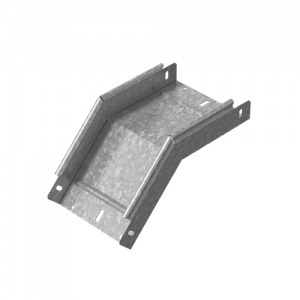 Угловой соединитель внешний 45 град. к лотку 400х65, толщ. 1,0 мм, гор. цинк
