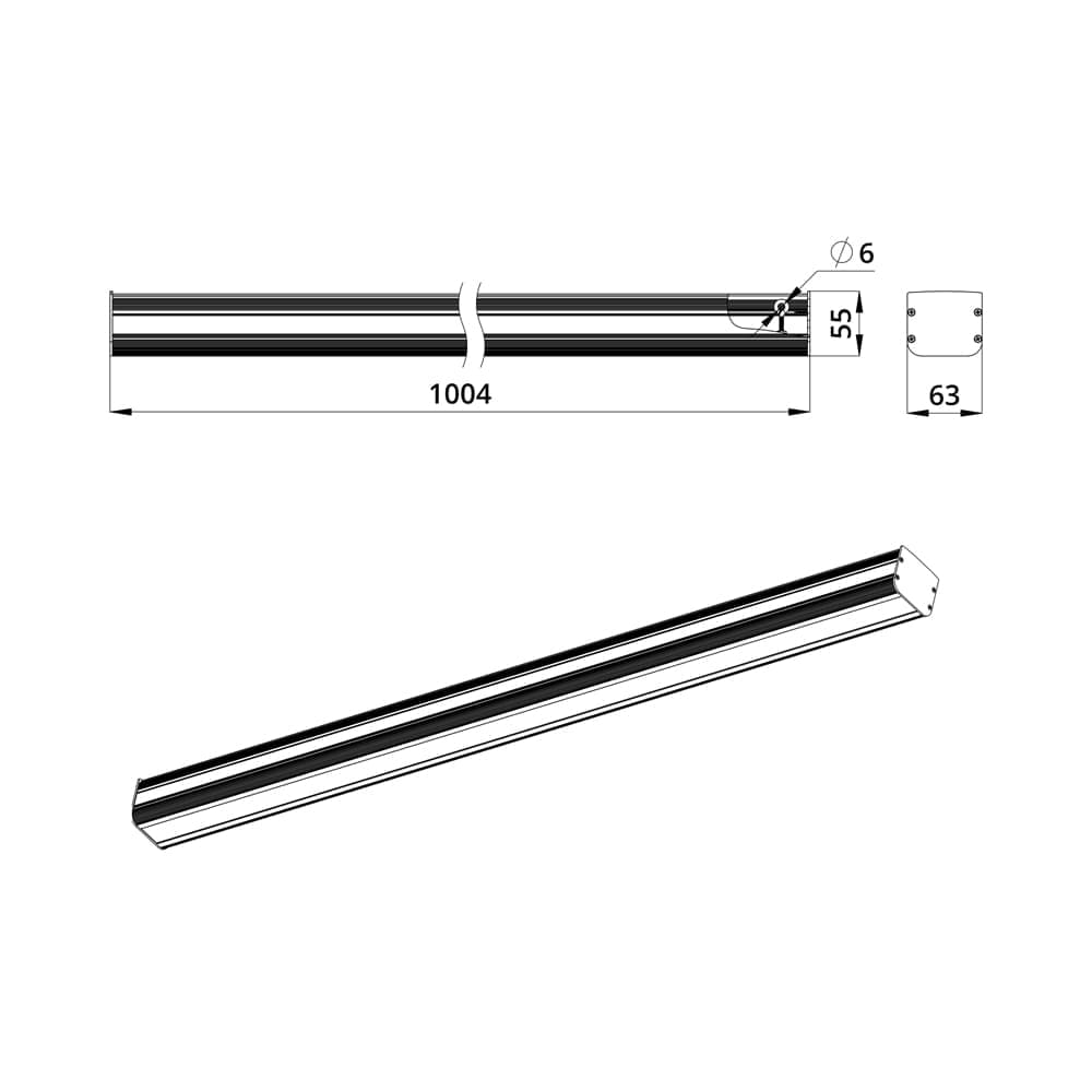 Маркет-Линия 20 1000мм Оптик 3000К 90°