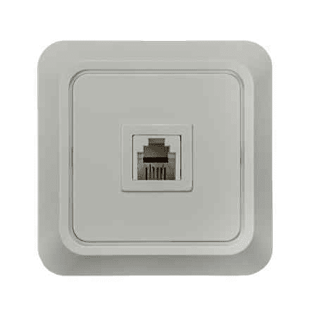 7034-W Розетка ТЛФ BOLLETO белая IN HOME (1125)