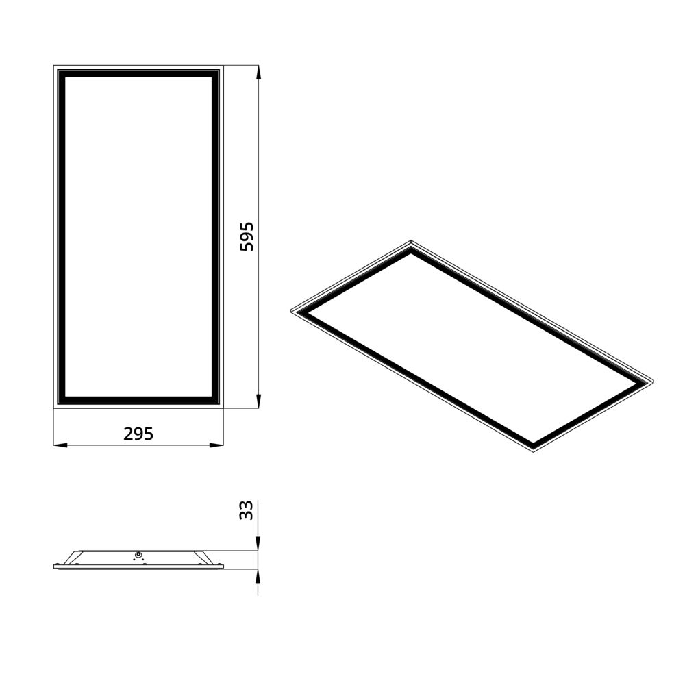 Офис Комфорт 10 IP40 CRI80 4000К Опал 595х295х33мм