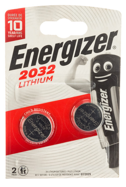 Батарейка Energizer CR2032 Lithium (2шт.) E301021404 (кратно 2)