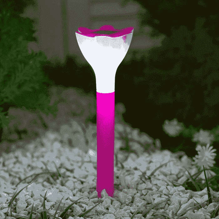 Светильник садово-парковый Uniel USL-C-420/PT305 PINK CROCUS 1*LR Ni-Mh аккумулятор в комплекте. IP44 на солнечной батарее. Белый свет