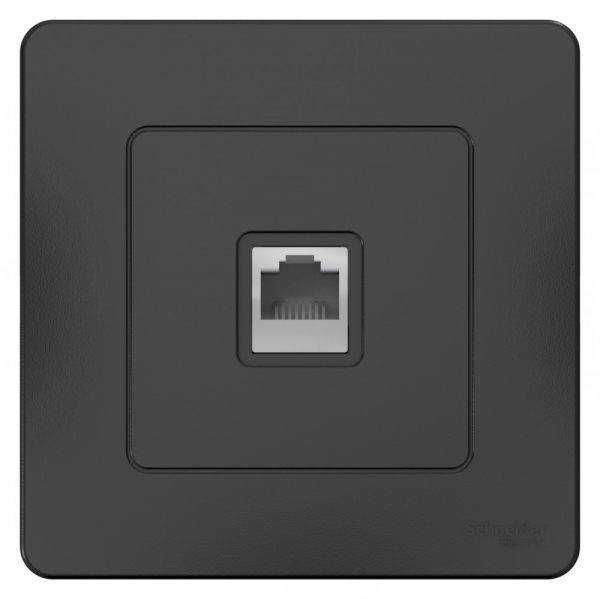 BLANCA  Антрацит  Розетка компьютерная  RJ45, категория 5E, скрытая установка  BLNIS045006