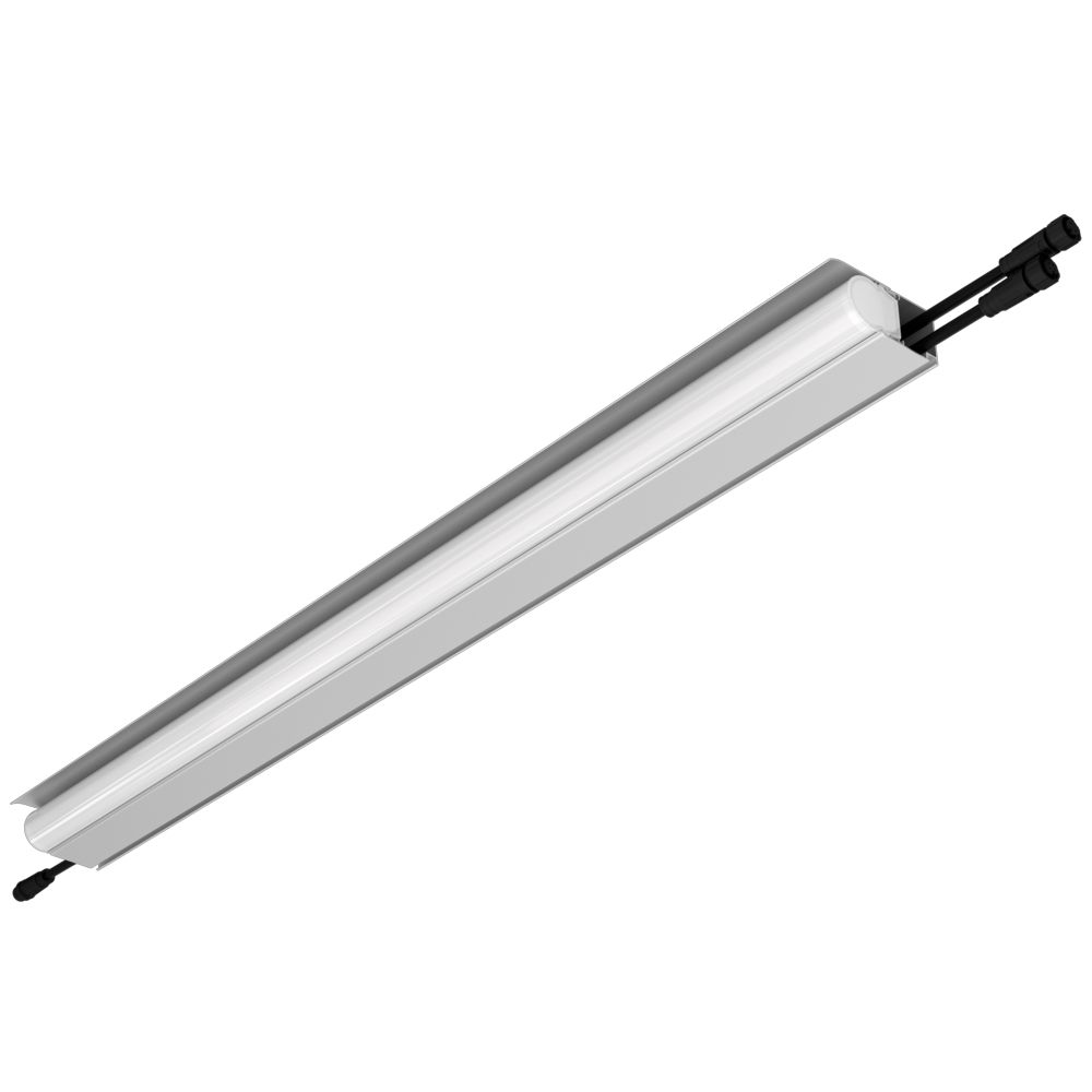 Модерн v2.0 14 800мм (18Вт/м) 48В DC 1 пикс. RGBW DMX CRI80 3000К Опал (Профиль, козырек, транзитное штепсельное соединение)