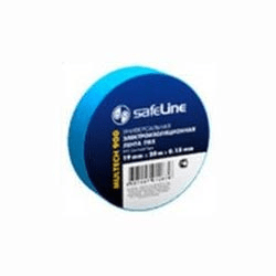 Изолента ПВХ синяя 15мм 10м Safeline