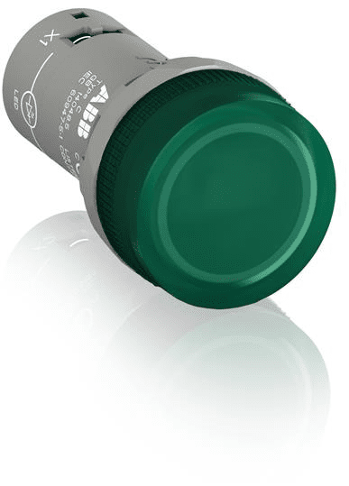 Лампа ABB CL2-523G зелёная со встроенным светодиодом 230В AC /1SFA619403R5232/