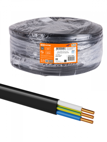 ВВГнг(А)-LS 3х2,5-0.66 пл.кабель (200м) TDM РЭМЗ
