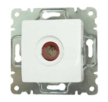 Makel  Lillium  Белый Розетка Механизм TV (fem) проходная12db. 30001007