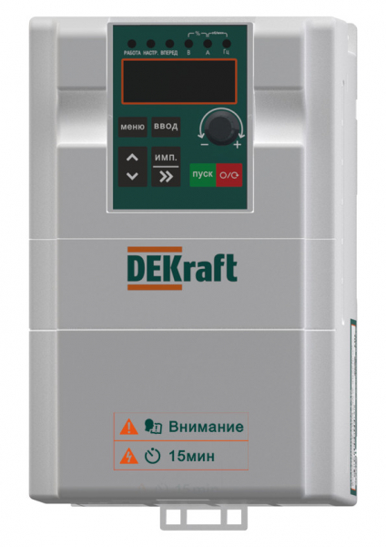 Преобразователь частоты DEKV060-3.7кВт 3 фазы 380В с торм. модулем