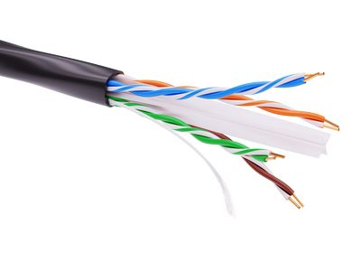 Информационный кабель неэкранированый U/UTP 4х2 CAT6, PE, Черный DKC (кратно 305)