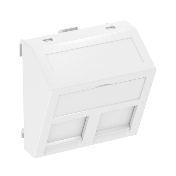 Корпус компьютерной розетки Modul45 тип C (наклонный) 45x45 мм (белый) /DTS-2C RW1/