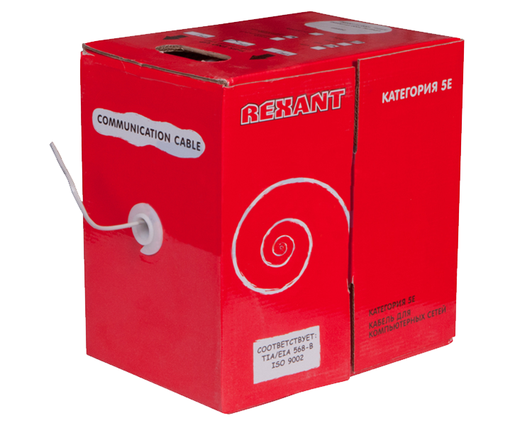 UTP 2PR 24AWG CAT5e 305м (медь)  кабель 01-0023 REXANT