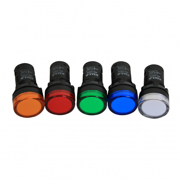 Лампа AD22DS(LED) матрица D22мм синий 24В AC/DC