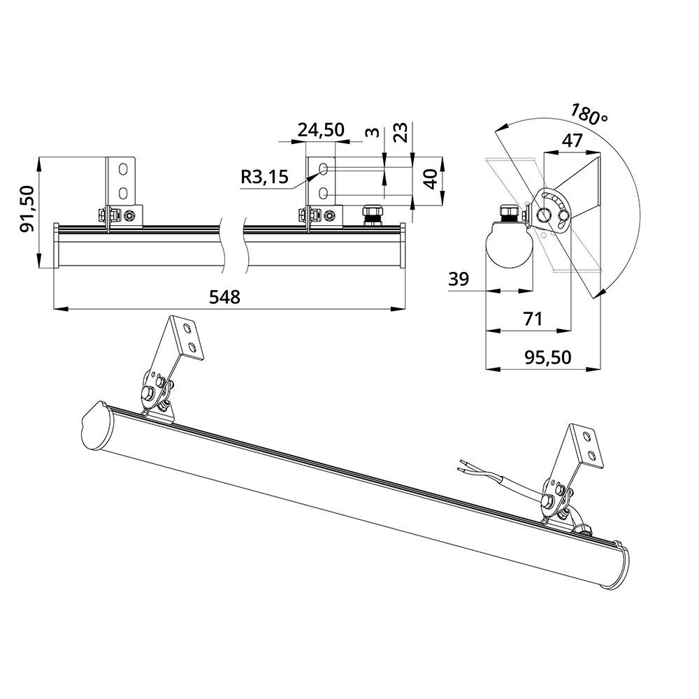 Модерн 5 548мм 5000К Прозрачный