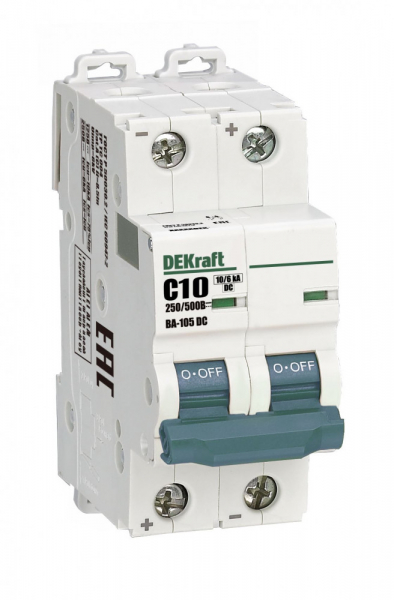 Авт. выкл. 2P C кривая 10A 500В DC ВА-105 Schneider Electric 13390DEK