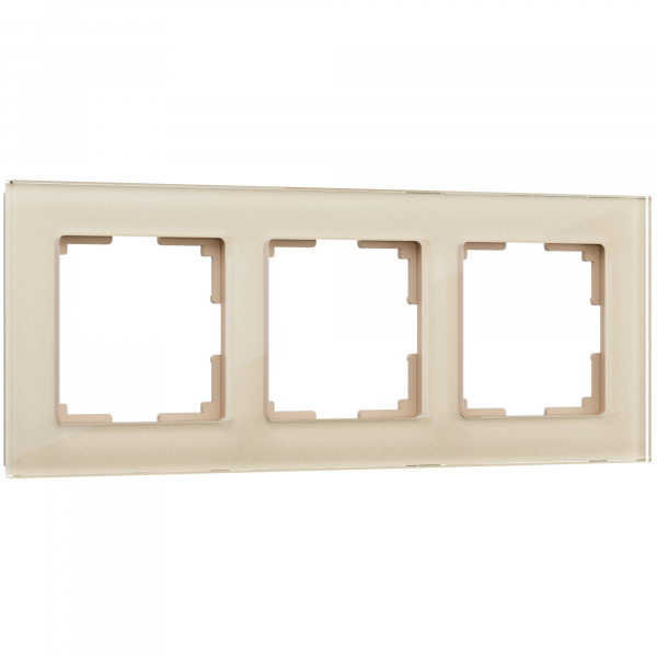Werkel  Favorit Шампань Рамка 3-местная стекло Werkel WL01-Frame-03 / a040872