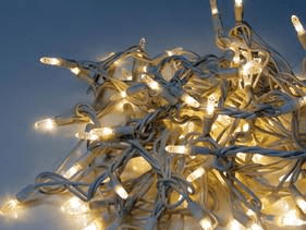 Гирлянда  Дорожка Конус 100L LED Желтый цвет 5м. черный тонкий шнур