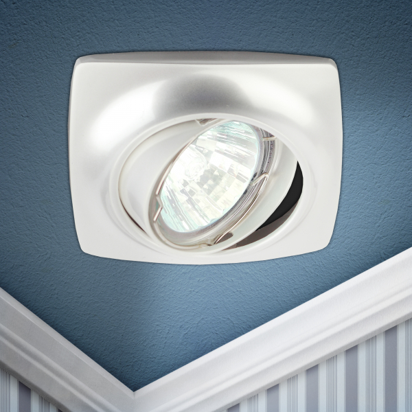 Светильник точечный ЭРА KL63A PS литой поворотный MR16,12V/220V, 50W перламутровое серебро