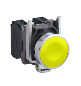 Кнопка 22мм желтая с возвратом Schneider Electric XB4BA51