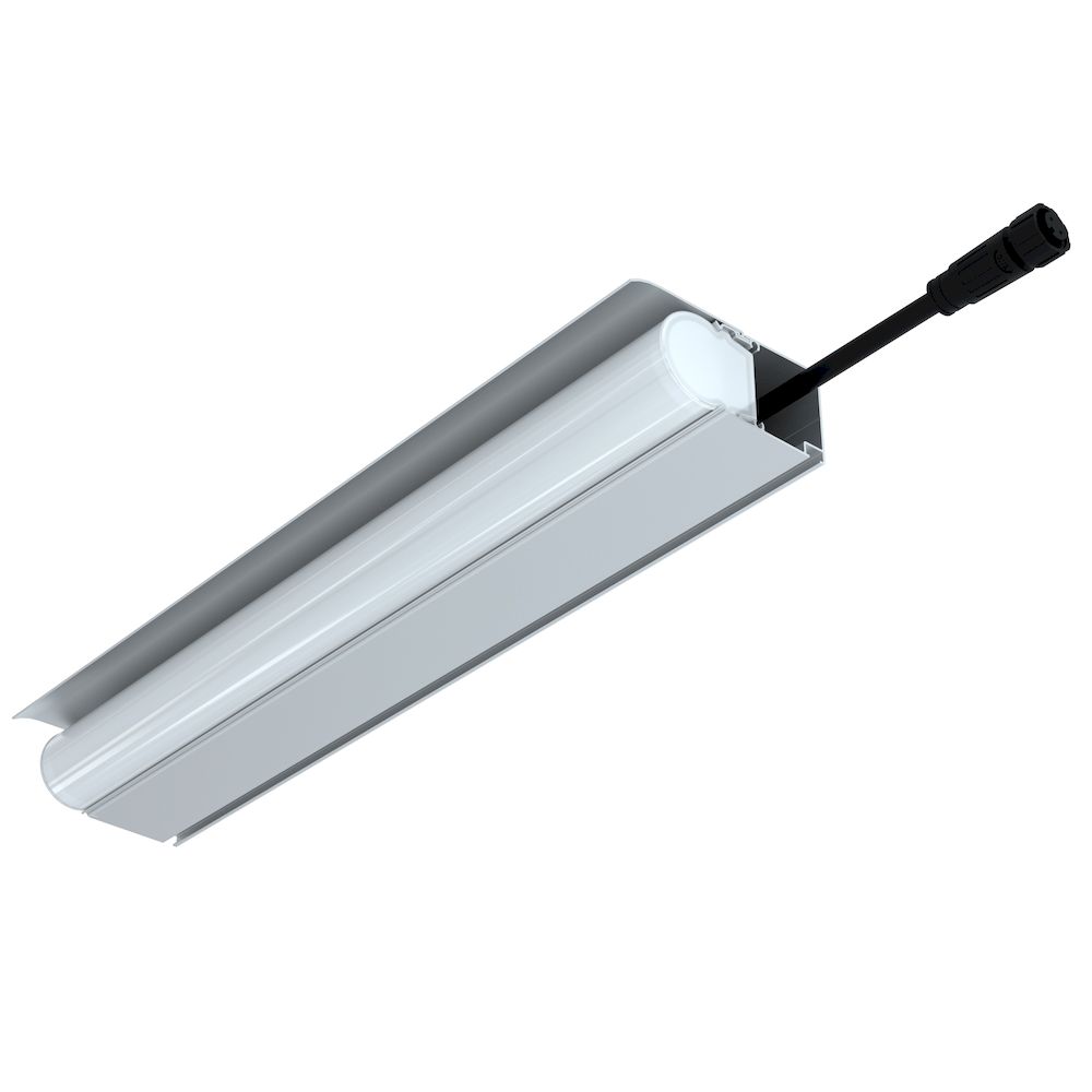 Модерн v2.0 3 345мм (9Вт/м) 24В DC CRI80 3000К Опал (Профиль, козырек, транзитное штепсельное соединение)