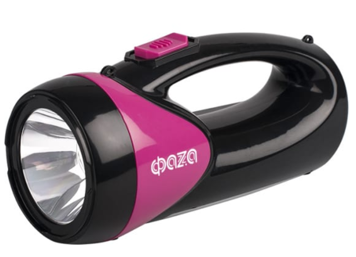 Фонарь ФАZА AccuF8-L1W/L12-bk аккумулятор 4V0,9Ah, зарядное устройство 220В, черный