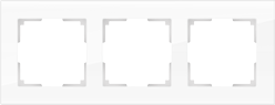 Werkel  Favorit  Белый Рамка 3-местная стекло WL01-Frame-03 a030821