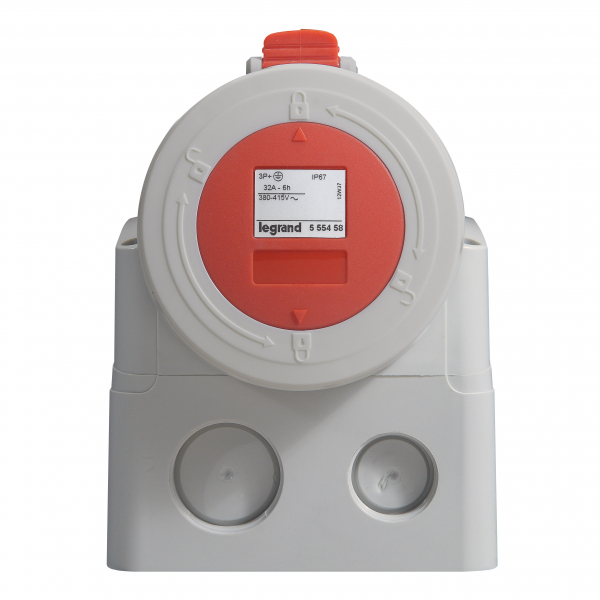 Legrand 555458 Розетка наклад. 32А 3К+З 380В IP67
