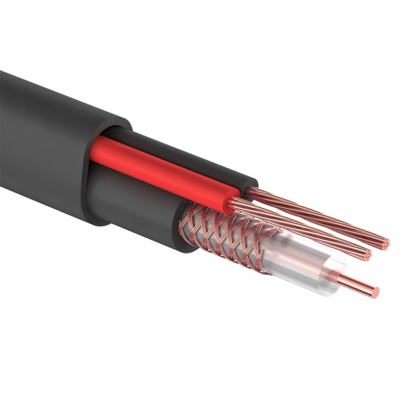 KBK-П-2+2x0,75 кабель (Cu/Cu) черный (бухта 200 м)  01-4105 REXANT