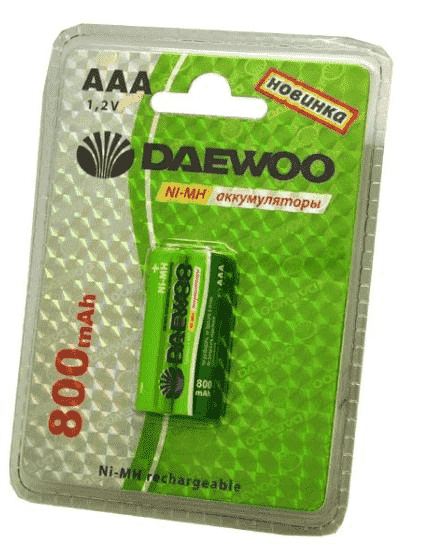 Аккумулятор DAEWOO R03 /( 800mAh) NI-MH BL-2 (кратно 2)