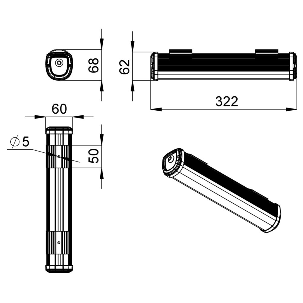 Т-Линия Оптима 10 300мм Эко 12~24В AC/DC CRI80 4000К Прозрачный