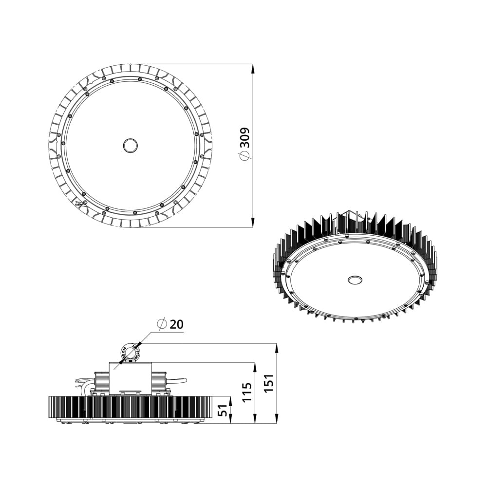 Профи v3.0 МЛ 150 CRI70 5000К 120°