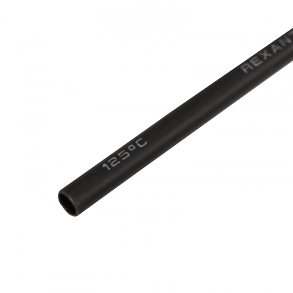 Клеевая 3.0 / 1.0мм (3:1) 1м термоусадка  черная  REXANT 26-0003